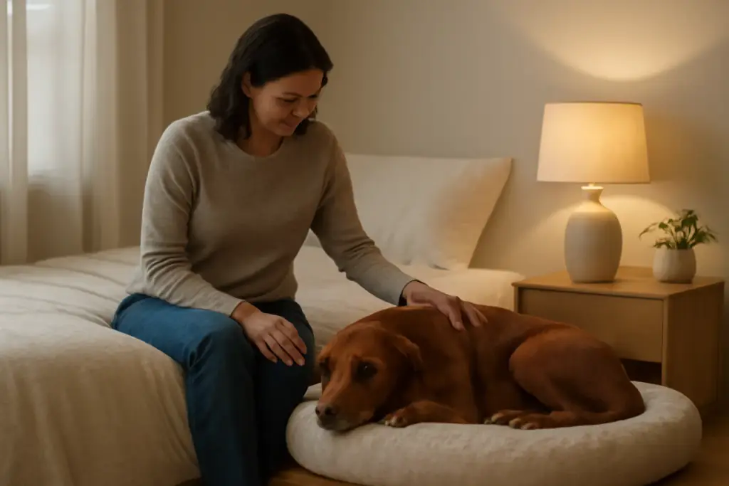Photo related to how to stop dog separation anxiety at night