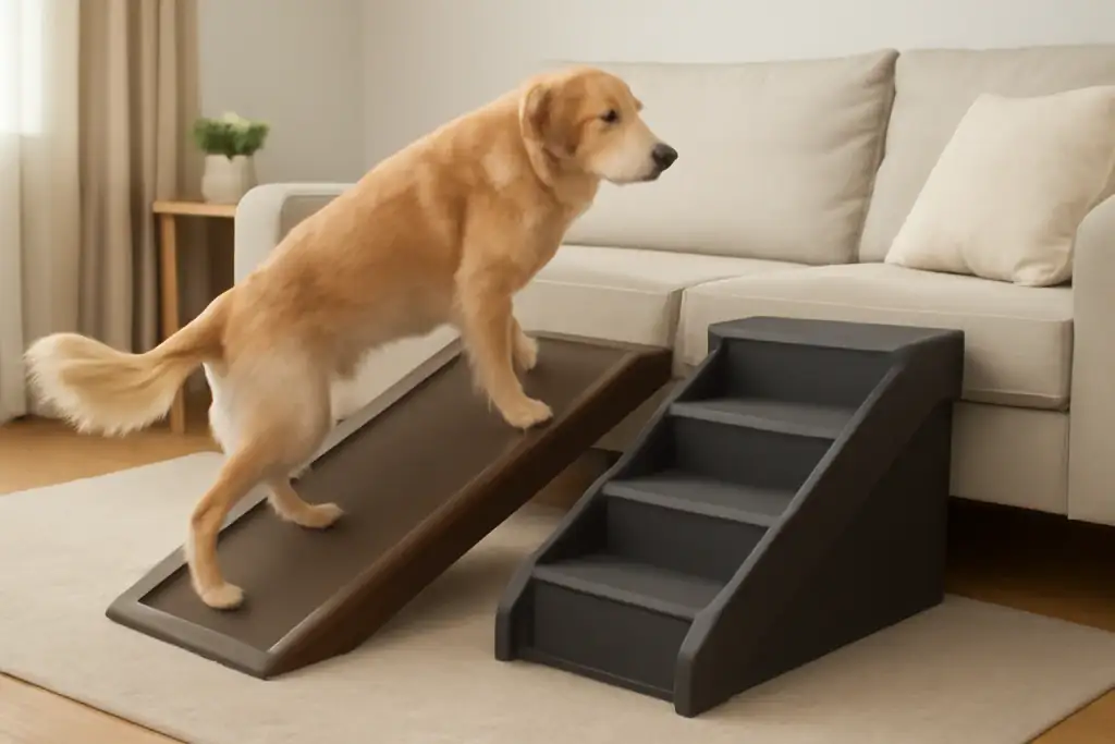 Photo related to dog ramp vs steps senior